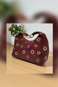 BMN064 Plum Suede Bag