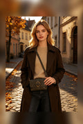 BMN153 Khaki Suede Bag
