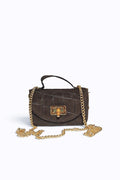BMN018 Chocolate Suede Bag
