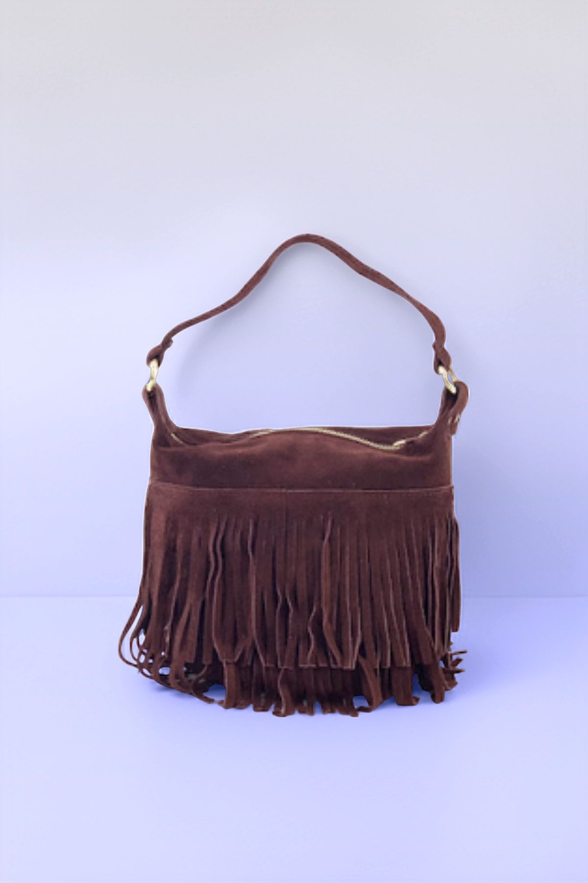 BMN076 Burgundy Suede Bag