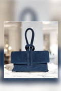 BMN010 Navy Suede Bag