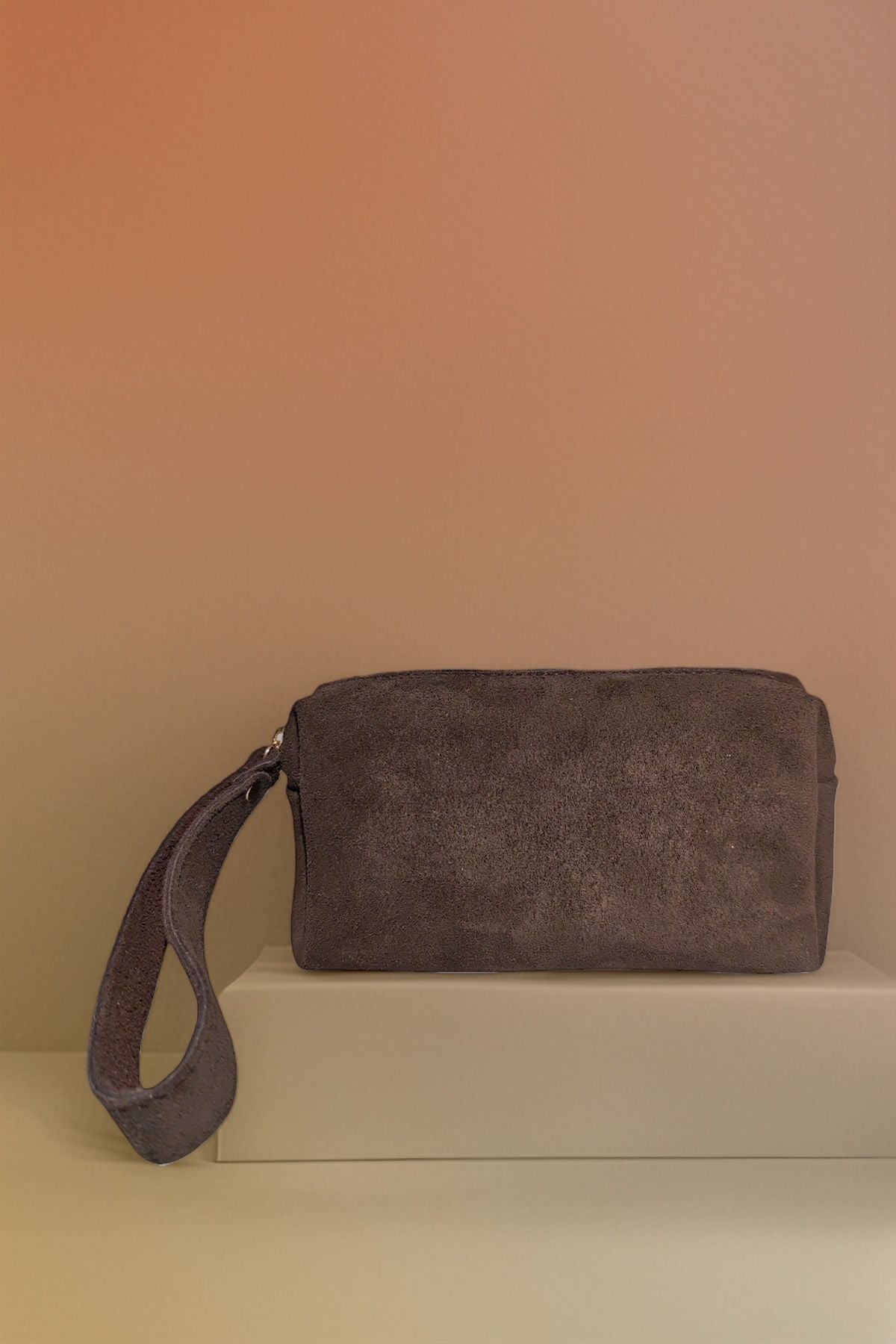 BMN034 Chocolate Suede Bag