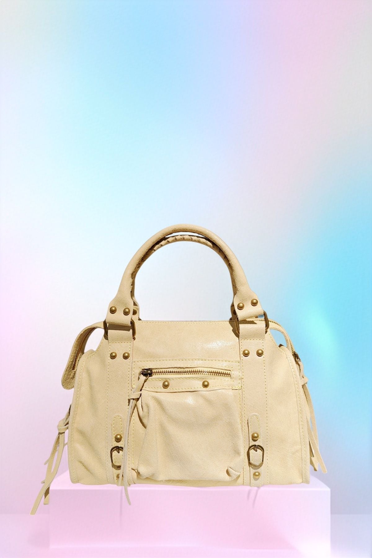 BMN181 Yellow Leather Bag