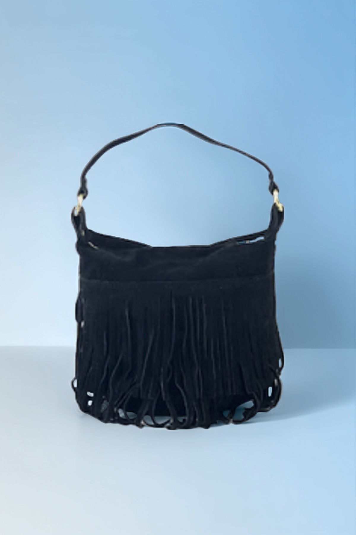 BMN074 Black Suede Bag
